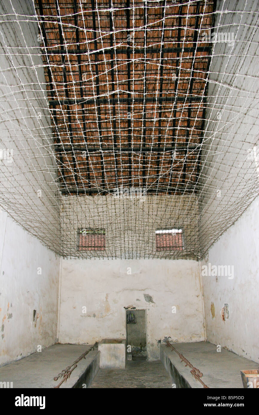 American's tiger cage cell in poluo condor prison, vietnam Stock Photo