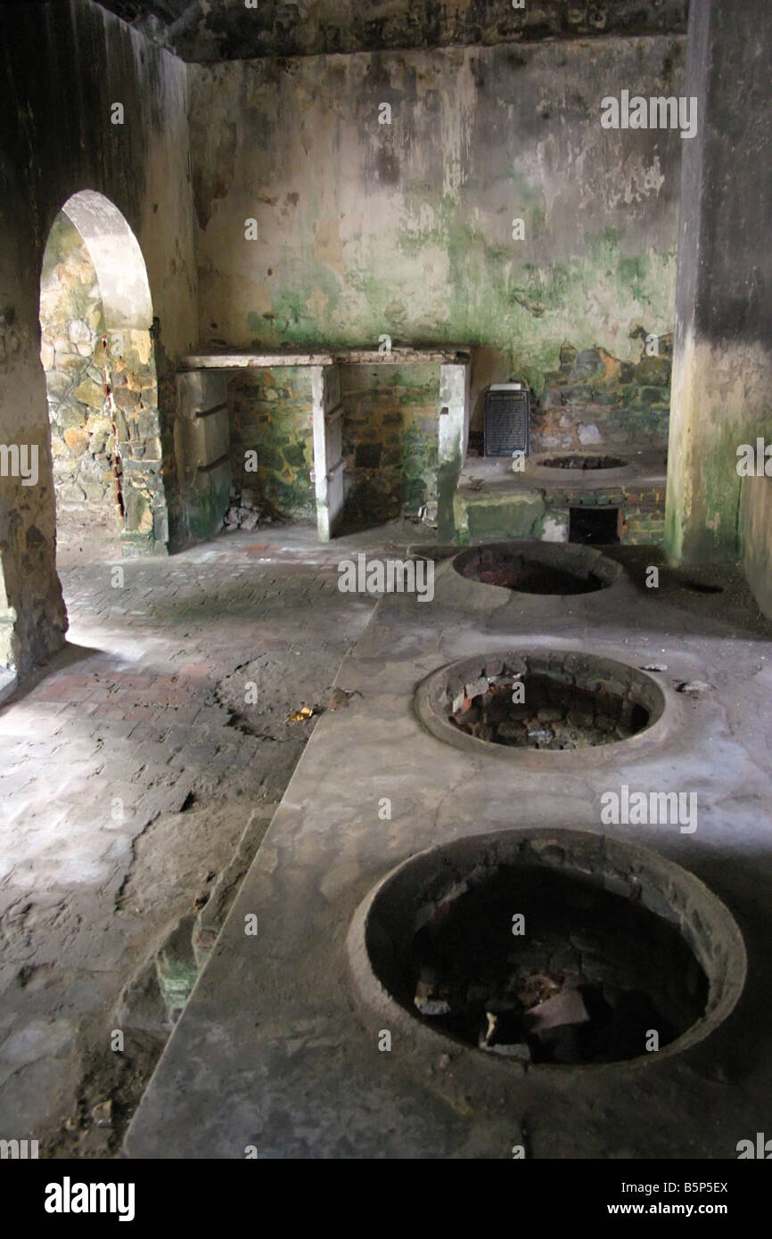 kitchen of poulo condor's prison, vietnam, read descriptions below. Stock Photo