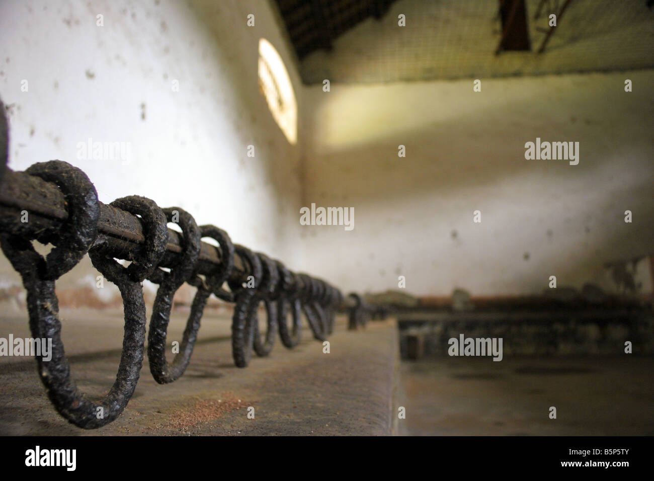 inside a death room in poulo condor's convict prison, french indochina colony Stock Photo