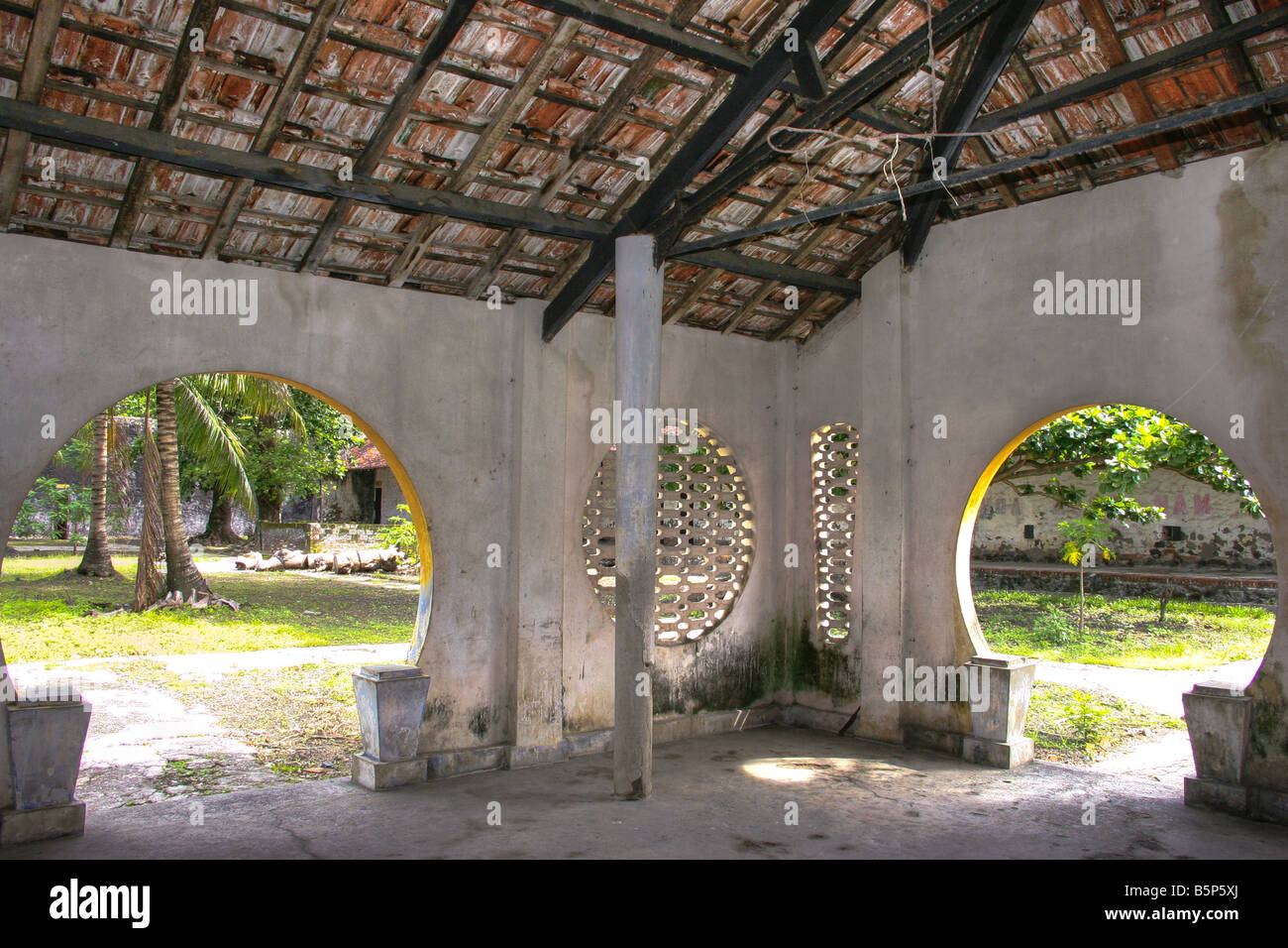 house hall in poulo condor island's convict prison, french colony, Vietnam Stock Photo