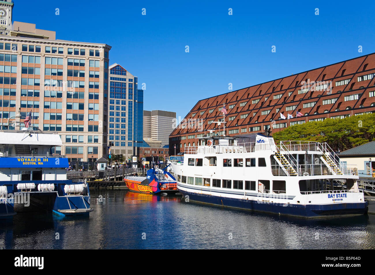 Ferry at Long Wharf Boston Massachusetts USA Stock Photo - Alamy