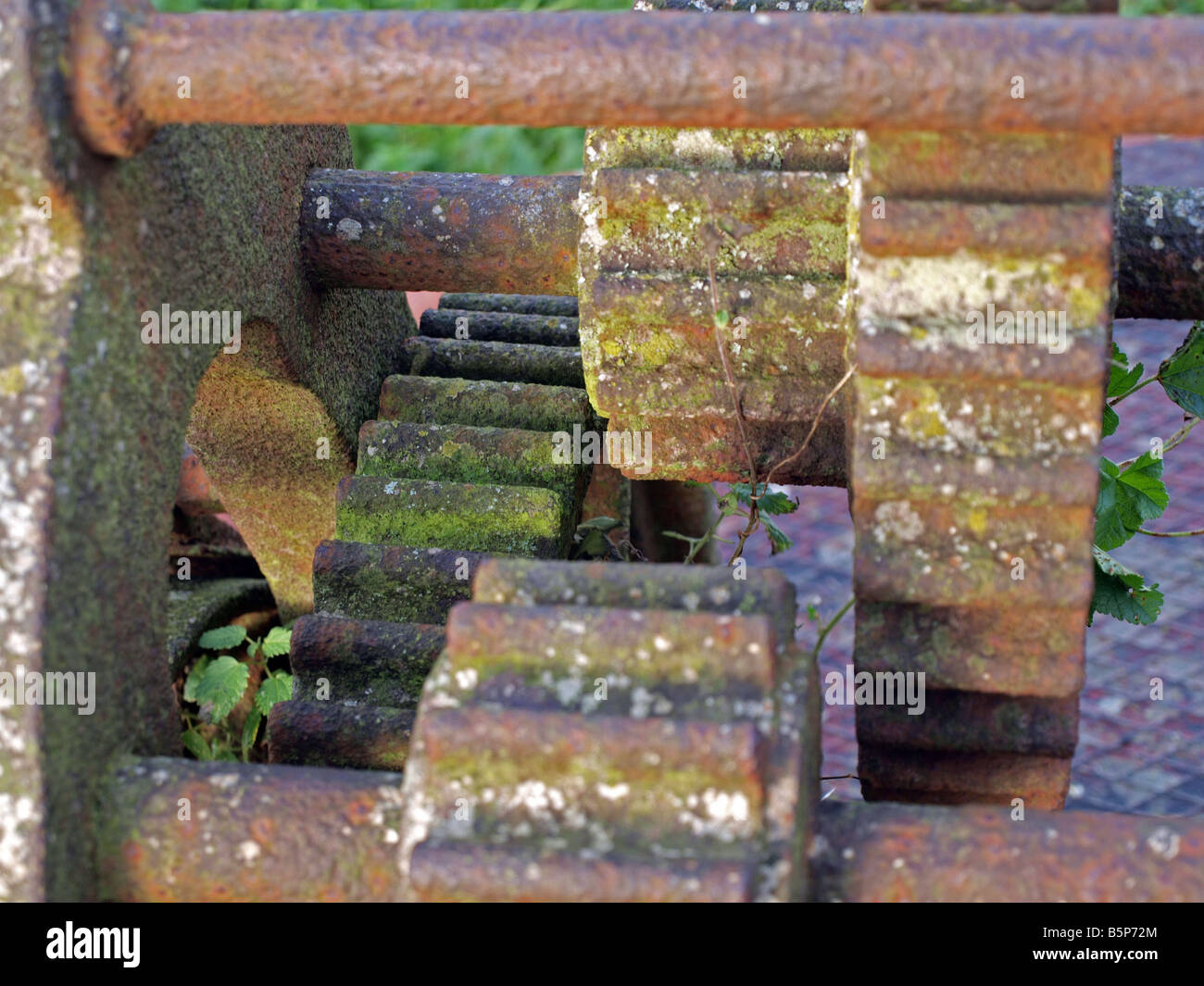 Rusty farm machine. Stock Photo