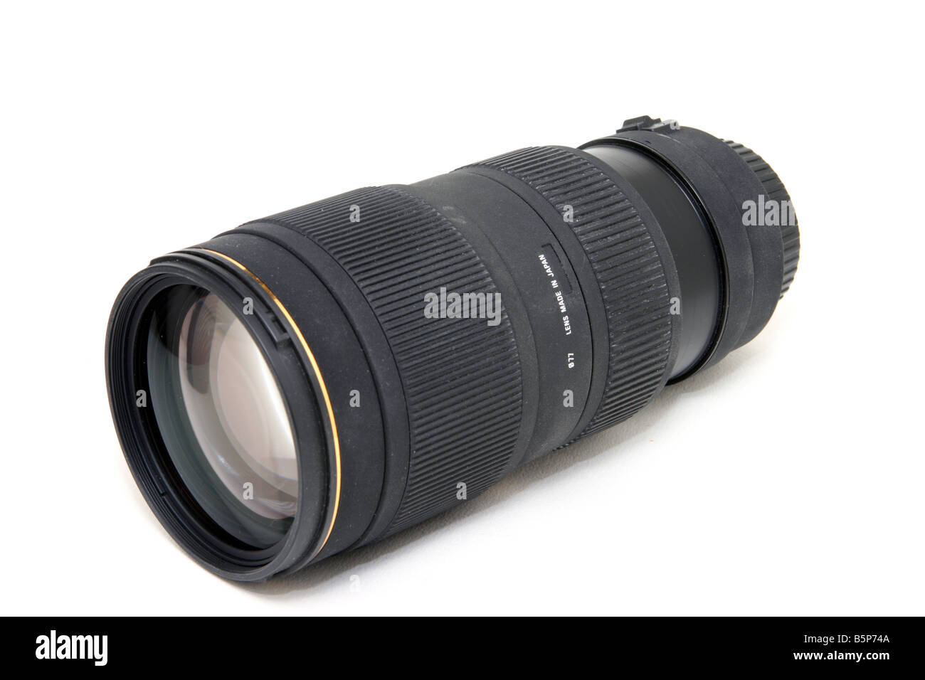 closeup of autofocus zoom lense isolated on white background Stock ...