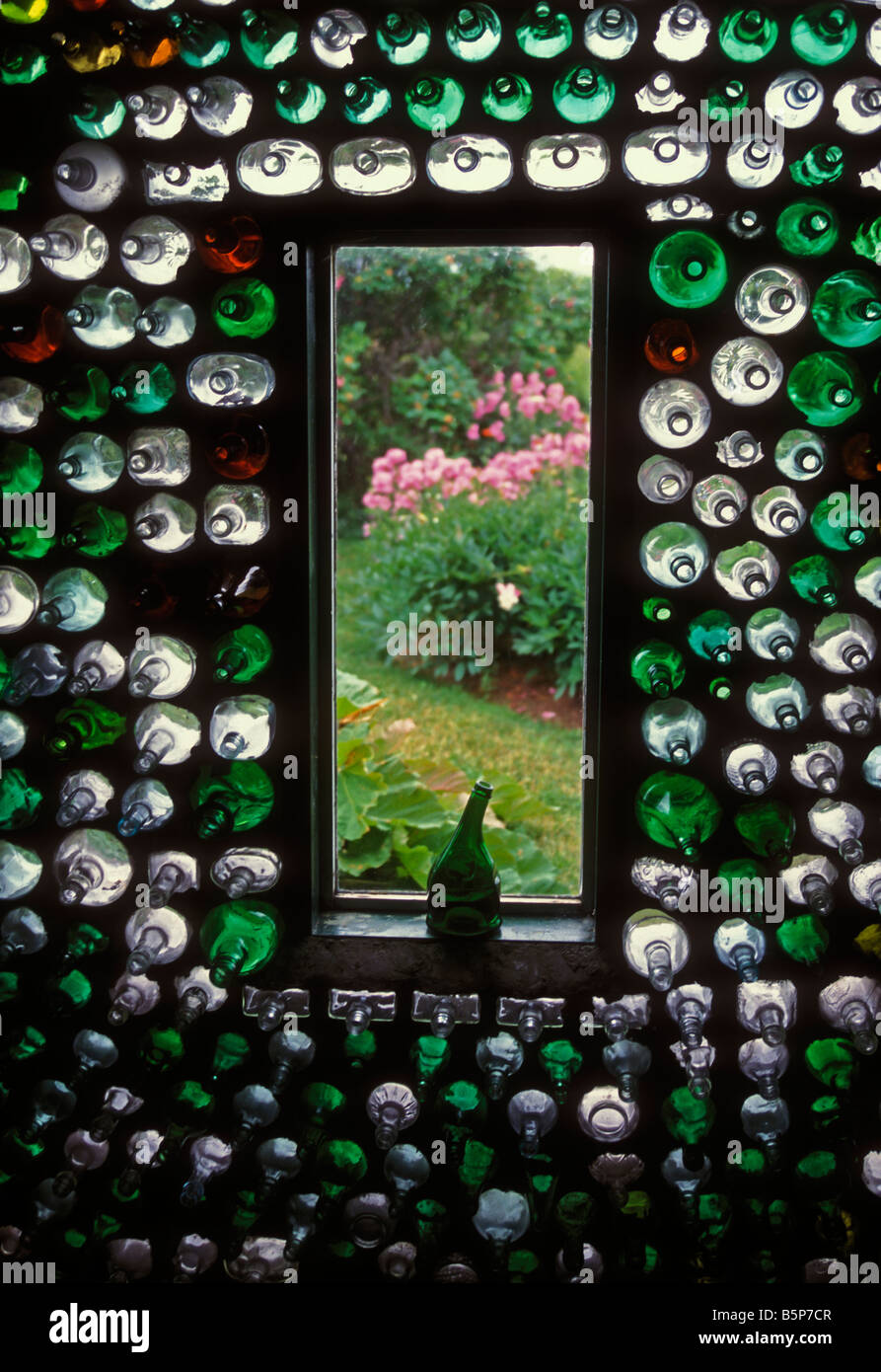 glass wall of bottles Stock Photo - Alamy