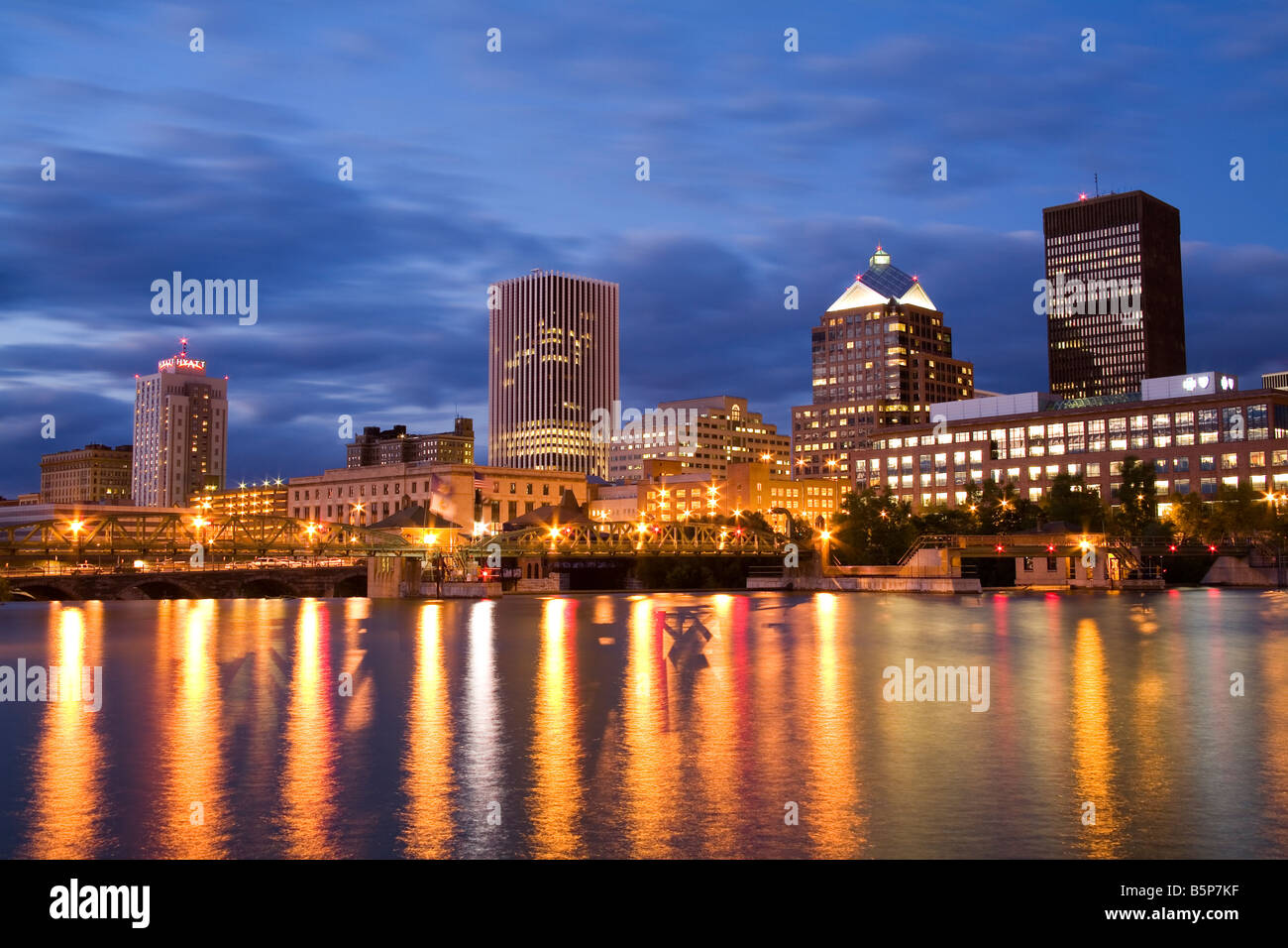 Genesee River Skyline Rochester New York State USA Stock Photo - Alamy