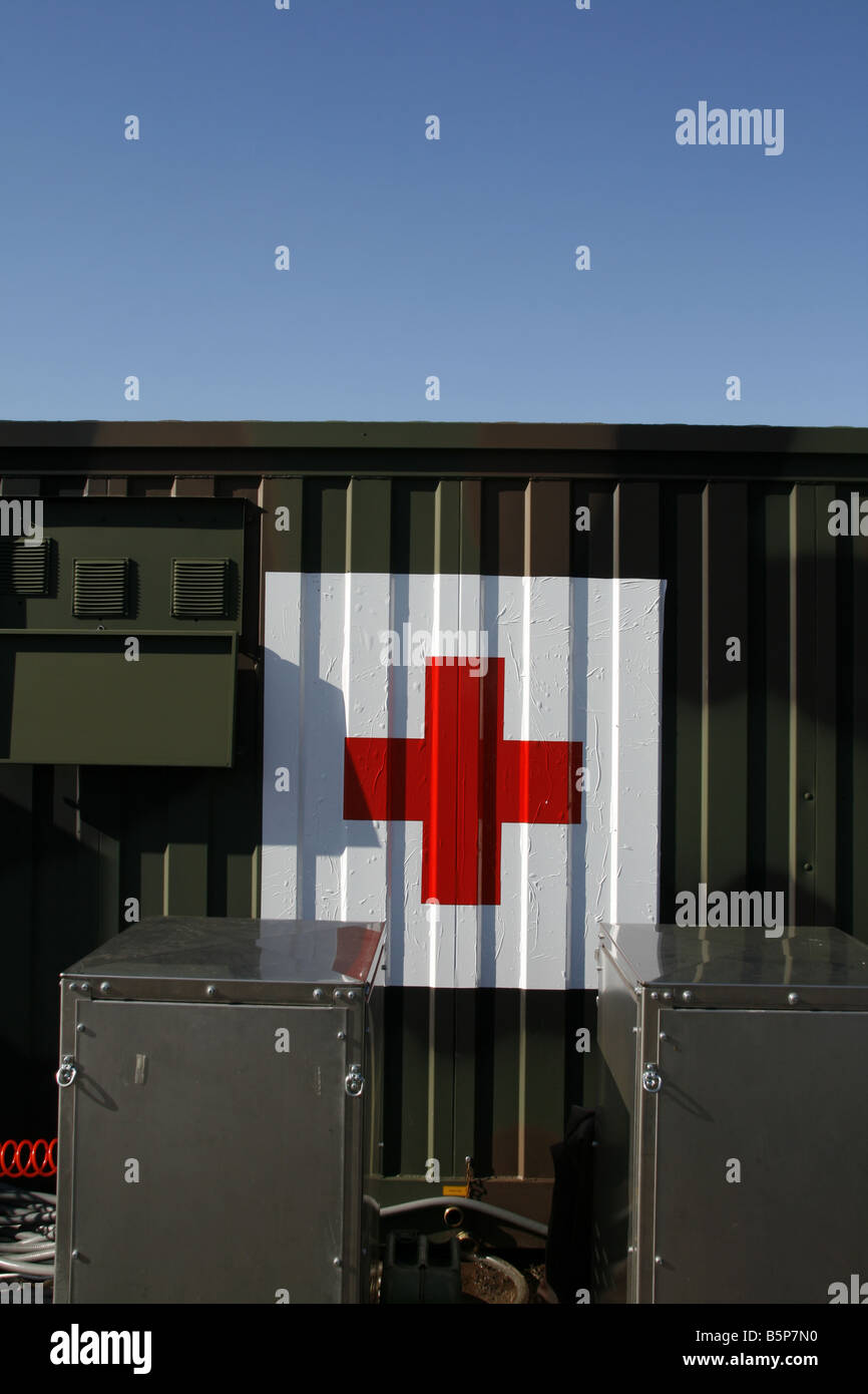 red cross military field hospital outdoors in sun Stock Photo Alamy