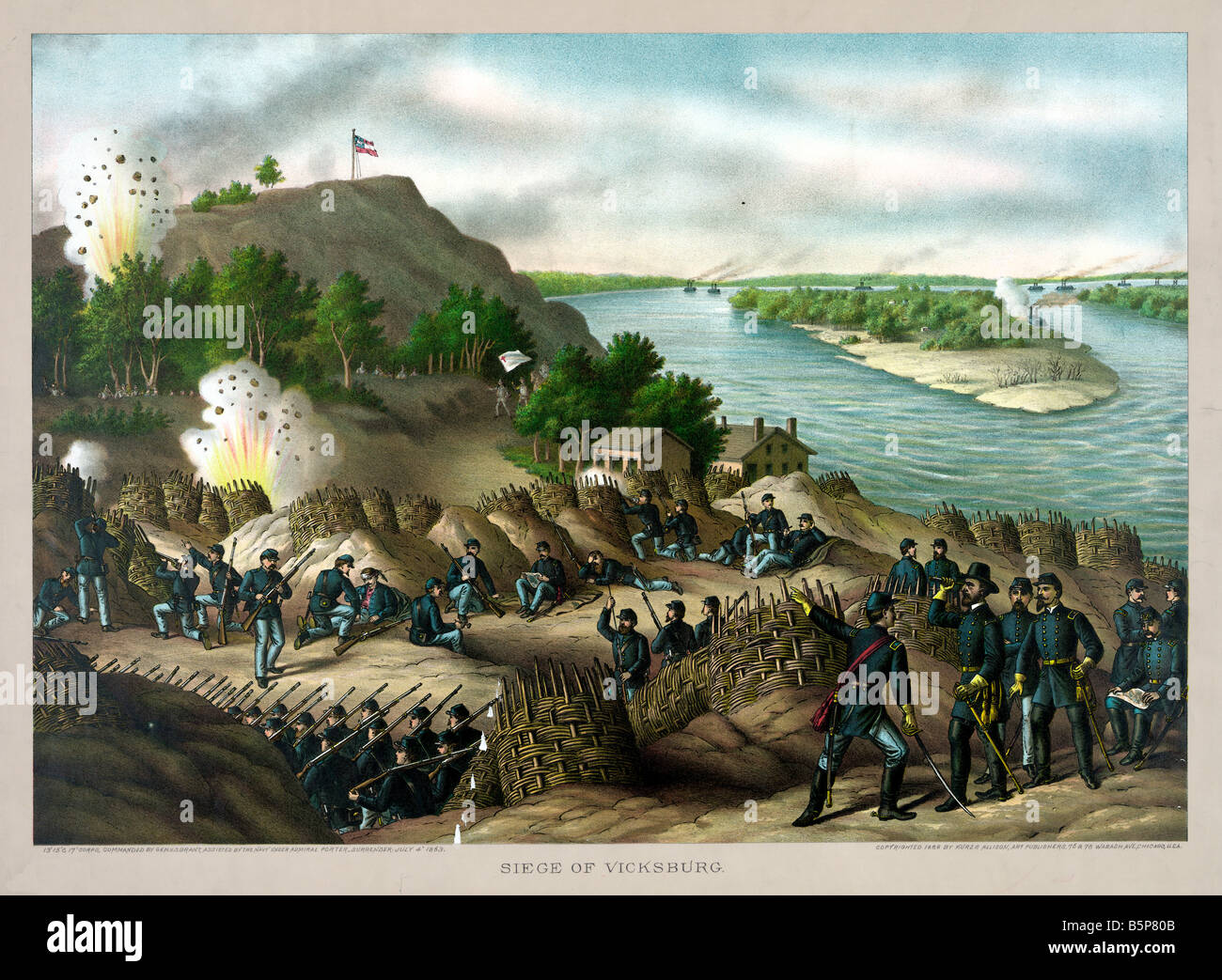 The siege of Vicksburg Stock Photo