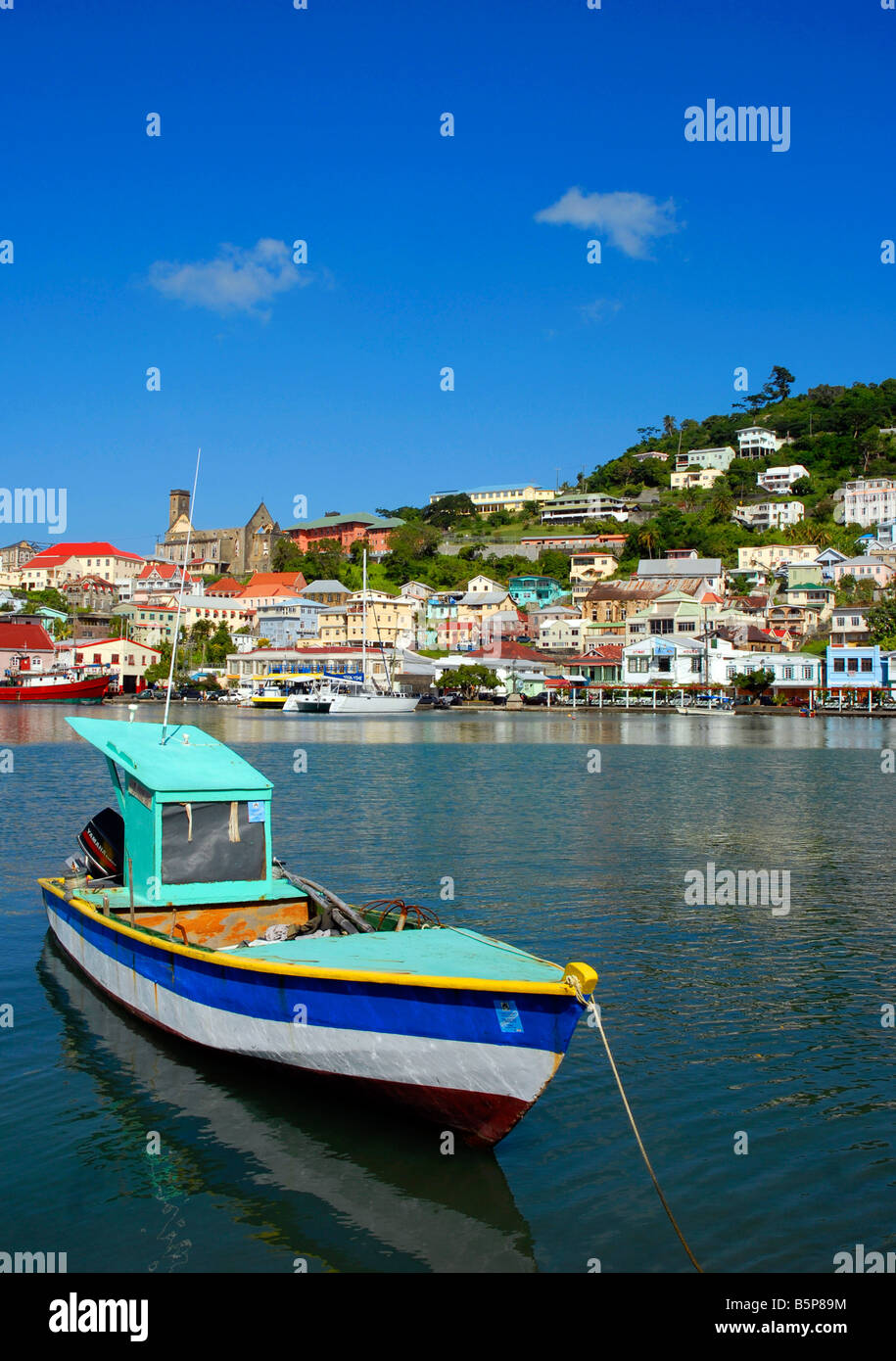 The Carenage and harbour area, St George's, Grenada, 'West Indies' Stock Photo