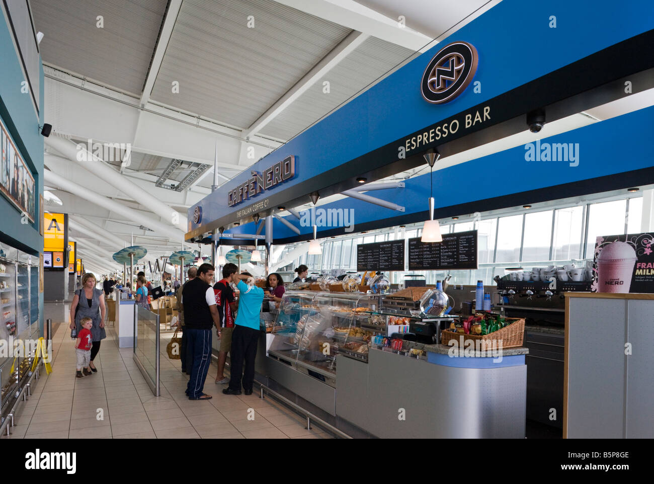 Cafe Nero, Terminal 5, Heathrow, London, England Stock Photo