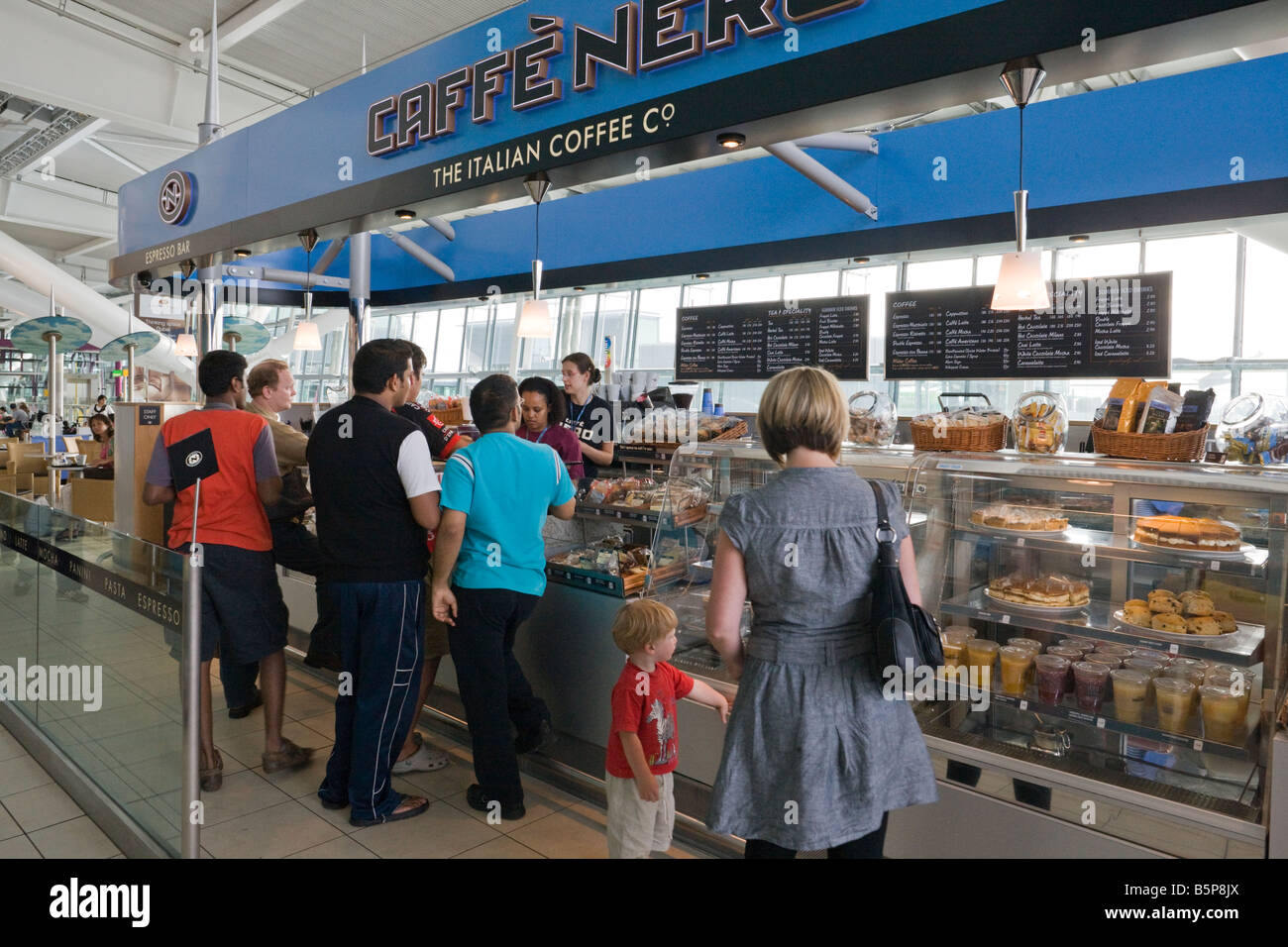 Cafe Nero, Terminal 5, Heathrow, London, England Stock Photo
