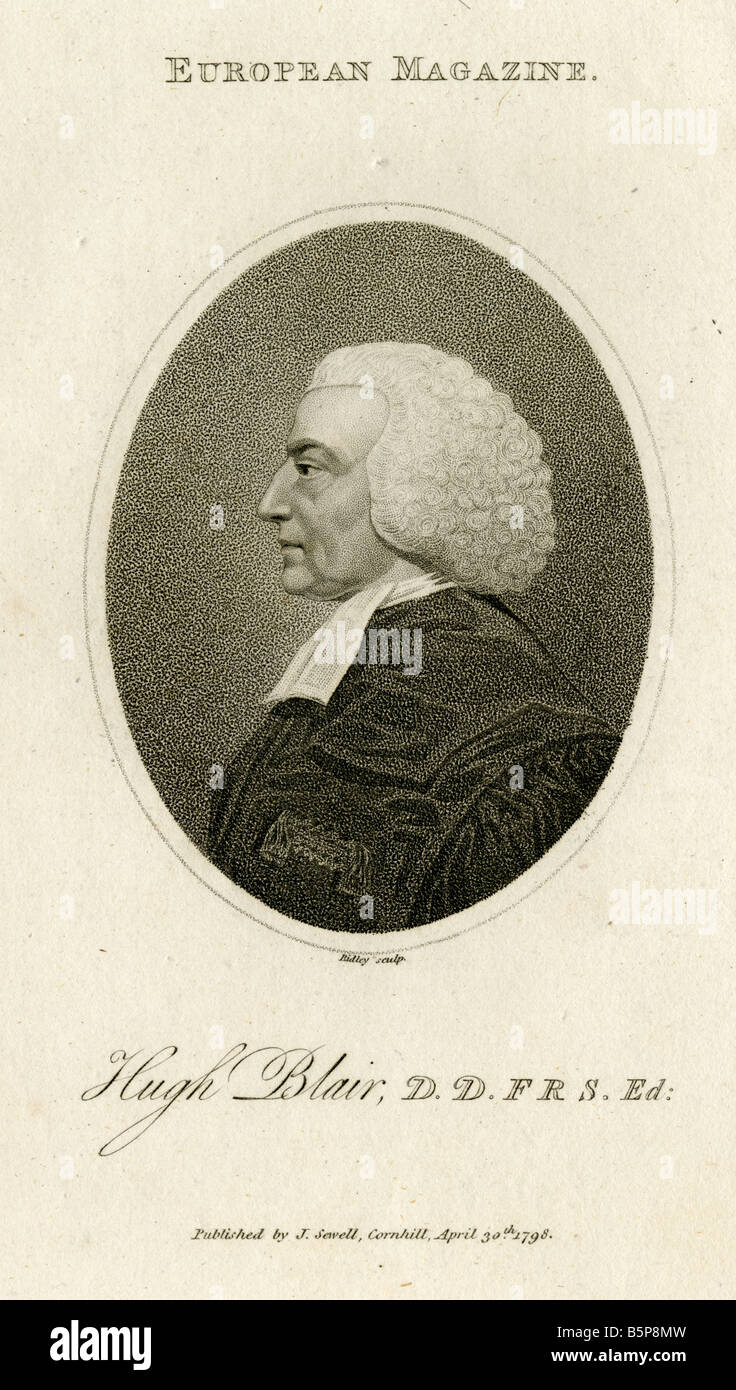 Antique engraving of Hugh Blair Stock Photo - Alamy