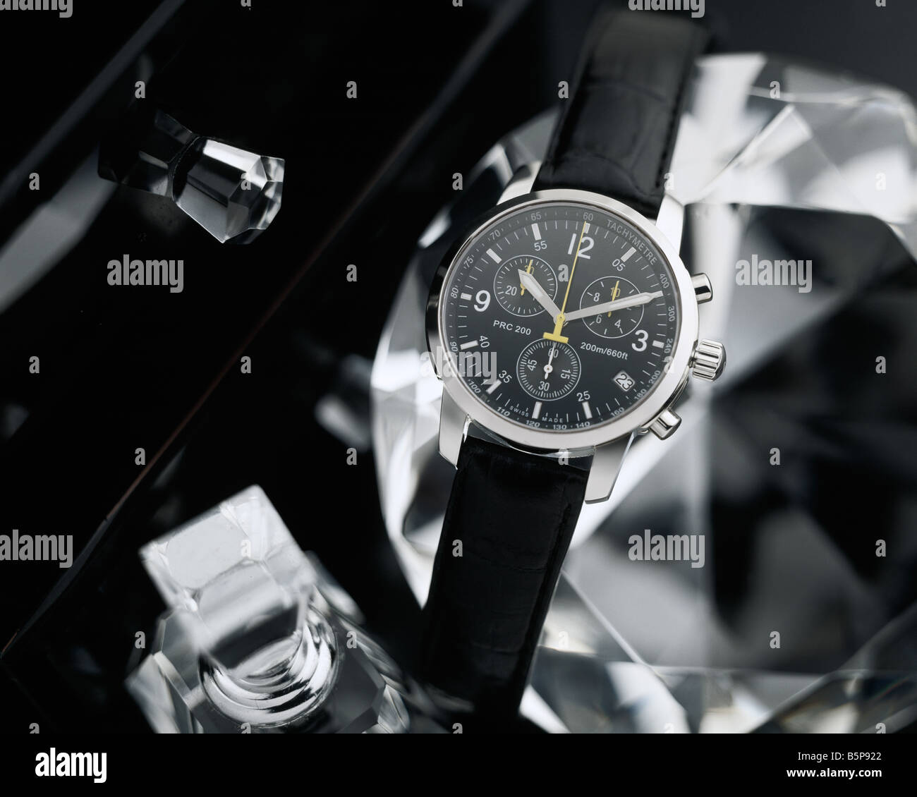 Lifestyle image of a luxury wristwatch. Stock Photo