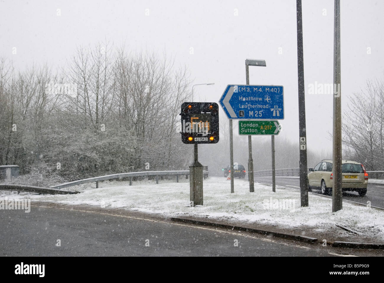 Fog Road Sign Fog Roadsign Fog Road Traffic Sign UK Stock Photo