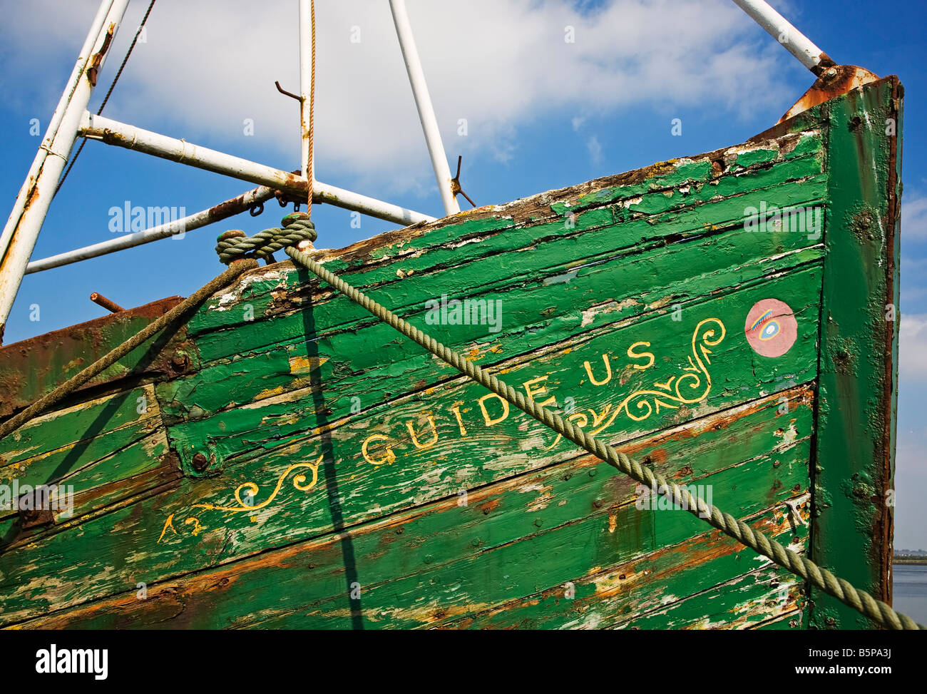 Old Fishing Boat, Cheekpoint, County Waterford, Ireland Stock Photo