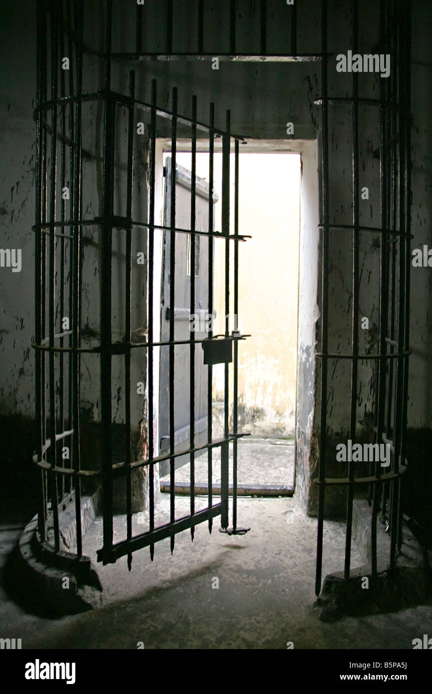 inside a cell in poulo condor's prison, vietnam Stock Photo