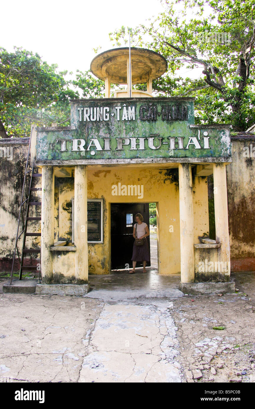 poluo condor's prison entrance, con son island, vietnam Stock Photo