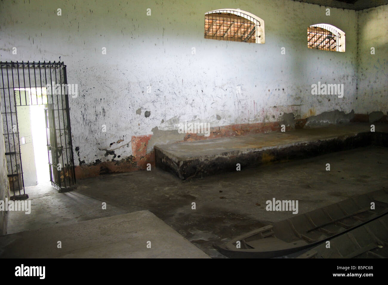 inside a death room in poulo condor's convict prison, french indochina colony Stock Photo