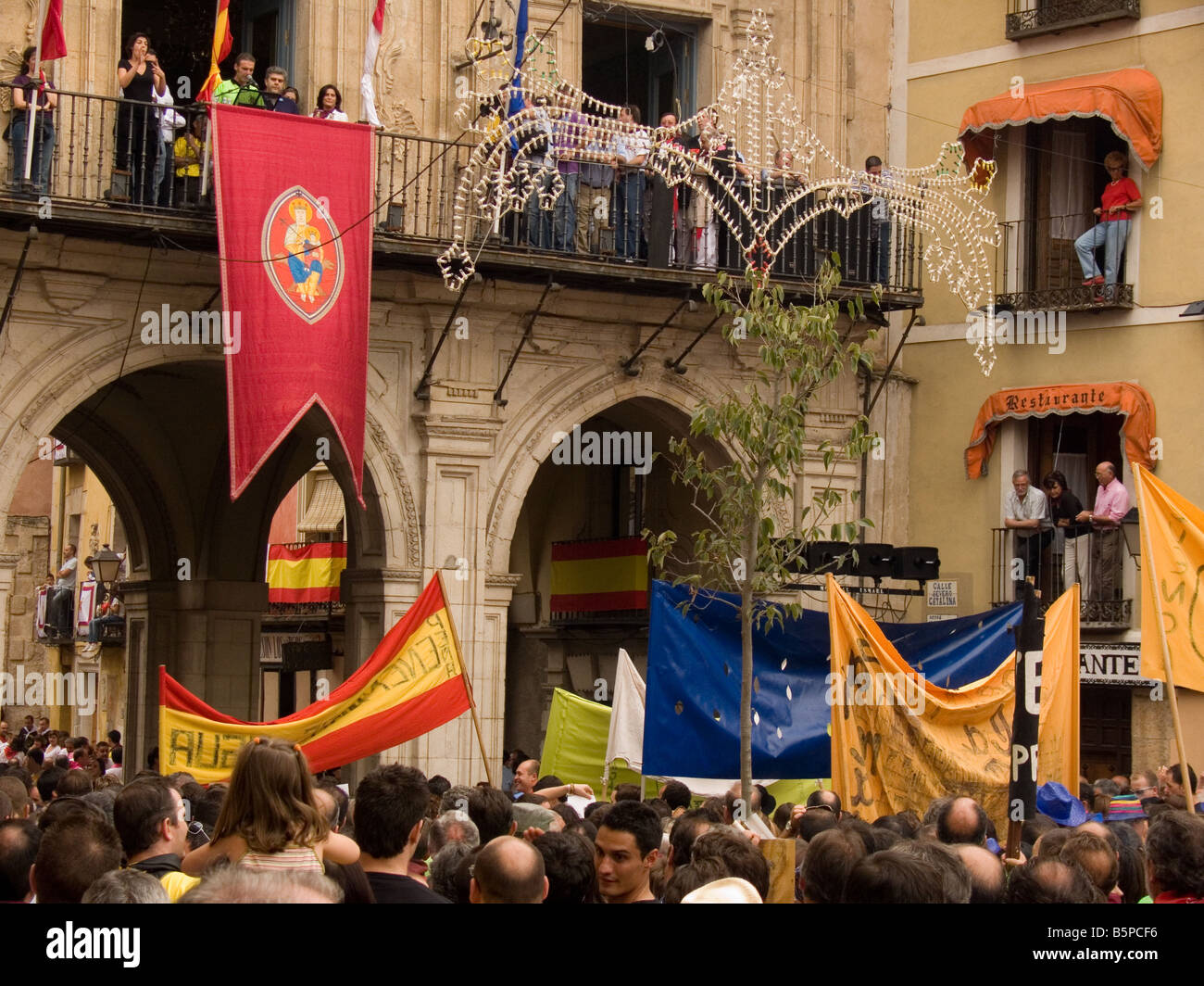 Waiting For The Fun To Commence The Fiesta De San Mateo Cuenca Spain Waiting For The Fun To Commence The Fiesta De San Mateo Cuenca Spain