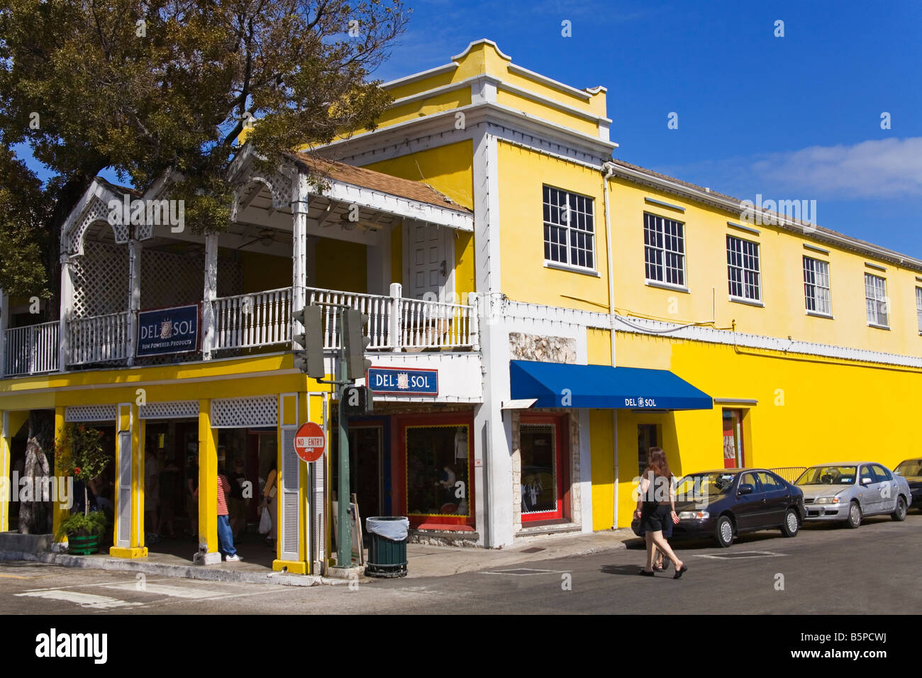 Store on Bay Street Nassau New Providence Island Bahamas Stock Photo