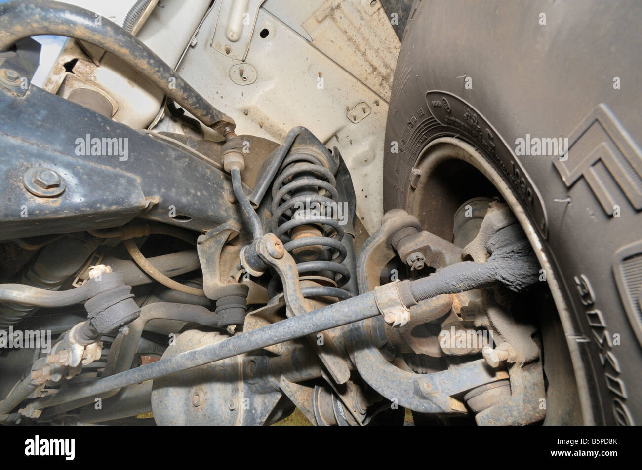Jeep Wrangler Coil Spring Assembly. Photo by Darrell Young Stock Photo