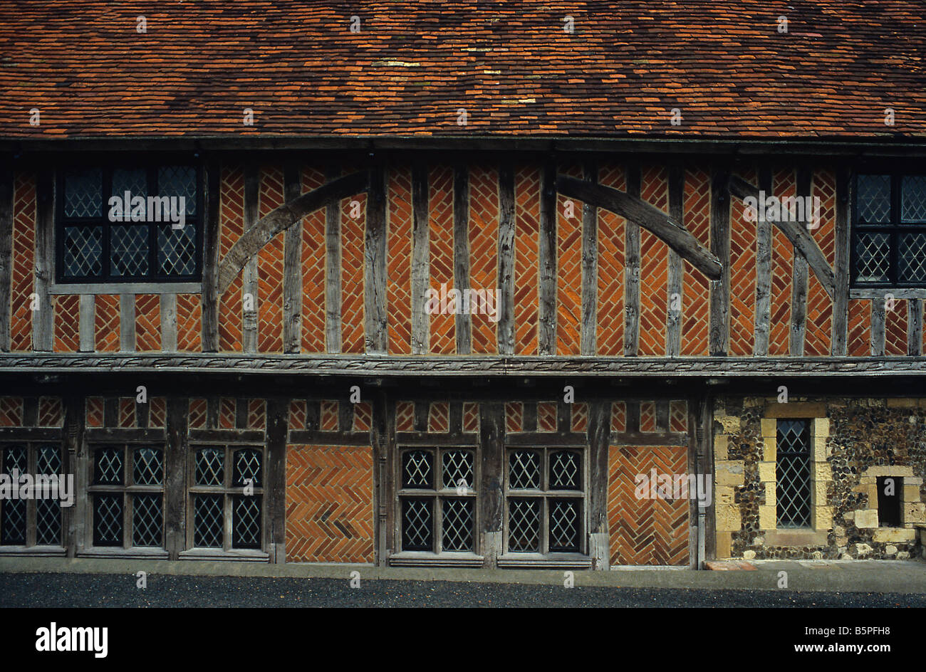 A view of the 16th century Moot House at Aldeburgh Suffolk Stock Photo