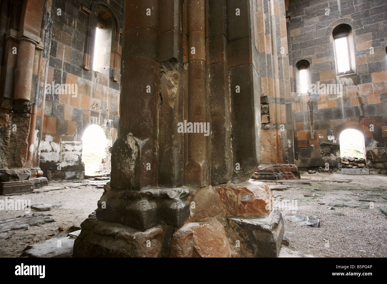 The cathedral in Ani, the old city now abandoned, near the border with Armenia. East Turkey Stock Photo