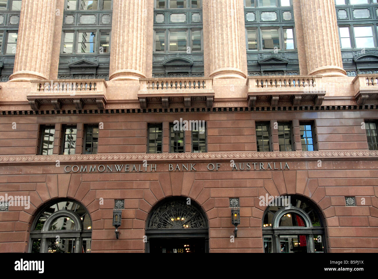 Front of Commonwealth Bank of Australia, Sydney Stock Photo