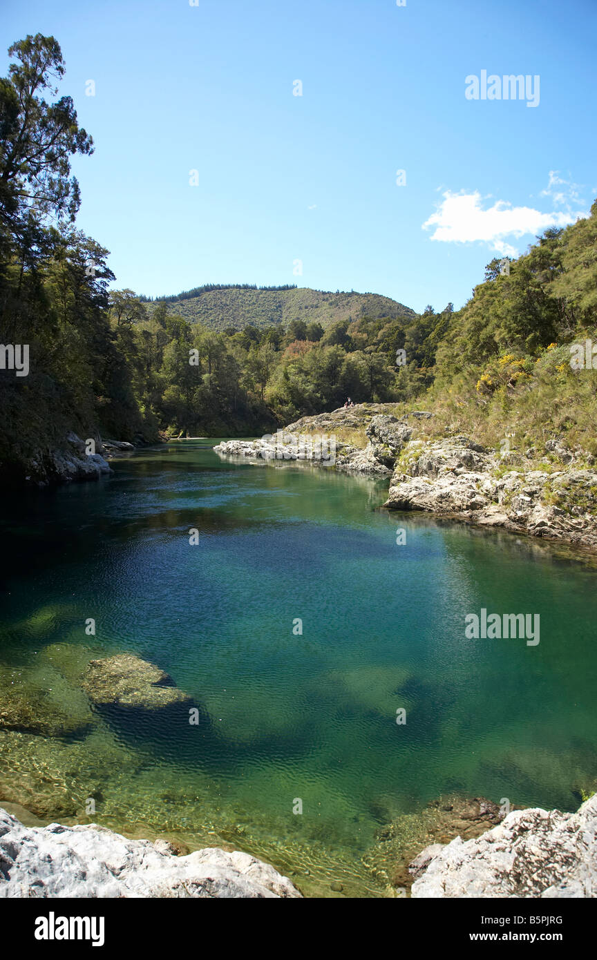 Pelorus River at Pelorus Bridge Marlborough South Island New Zealand Stock Photo