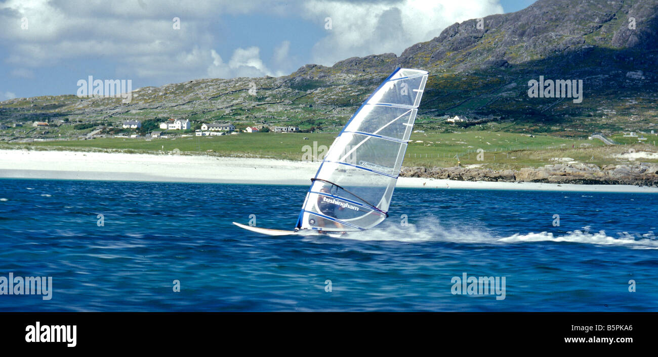 Windsurfing West Of Ireland Stock Photo Alamy