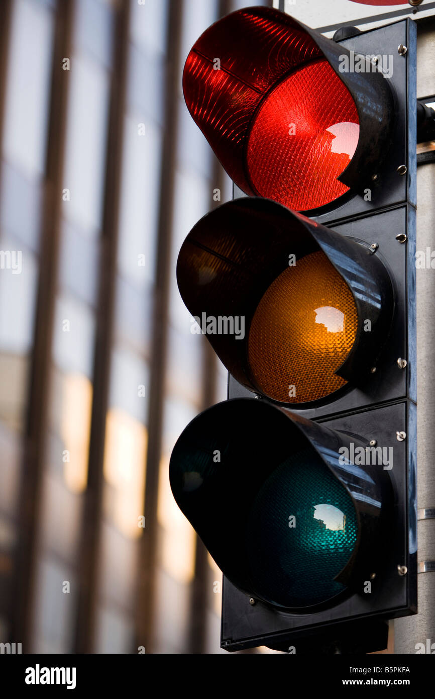 Red traffic light. Stock Photo