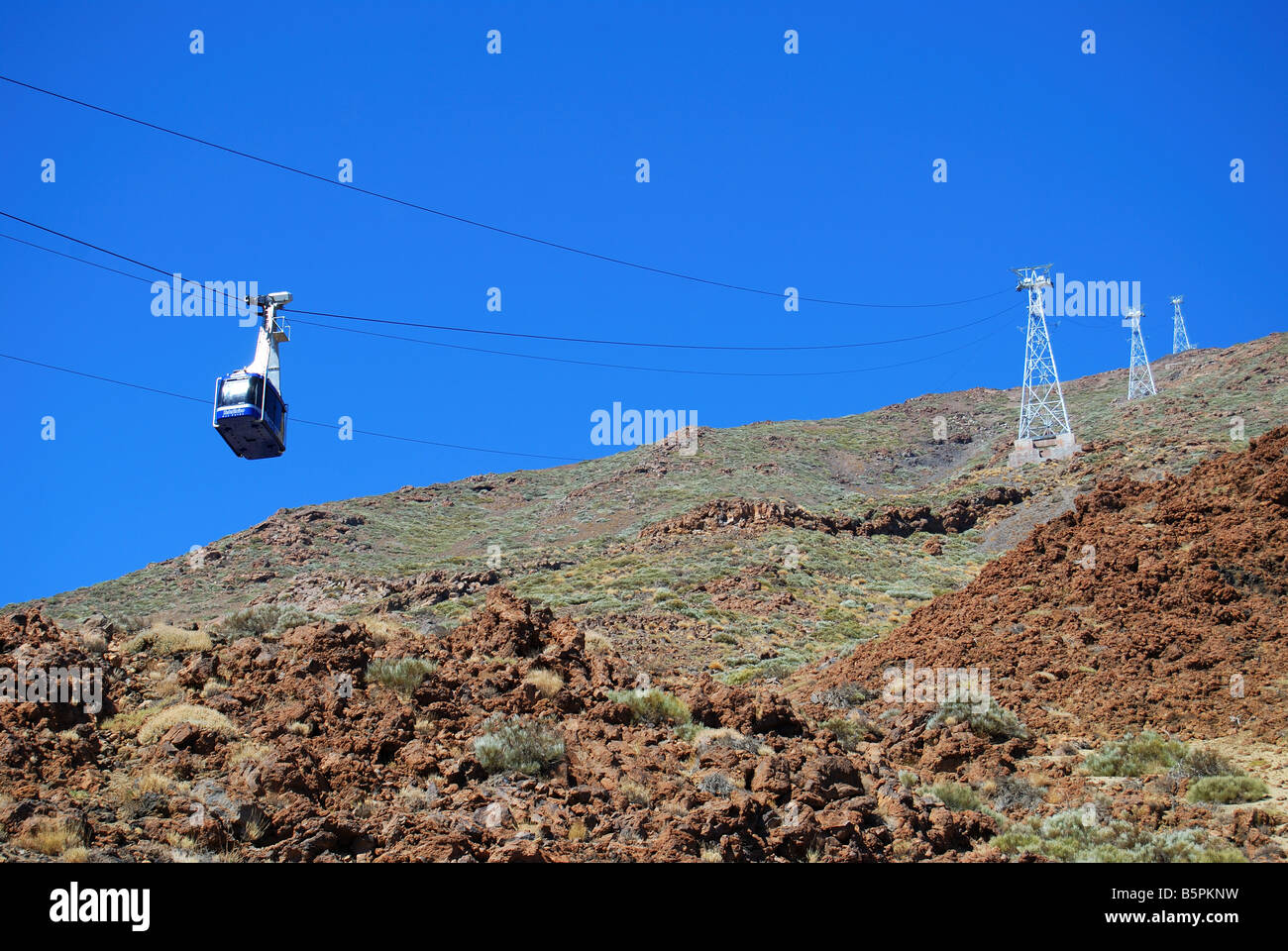Mt.Teide Cable Car, Parque Nacional Del Teide, Tenerife, Canary Islands, Spain Stock Photo