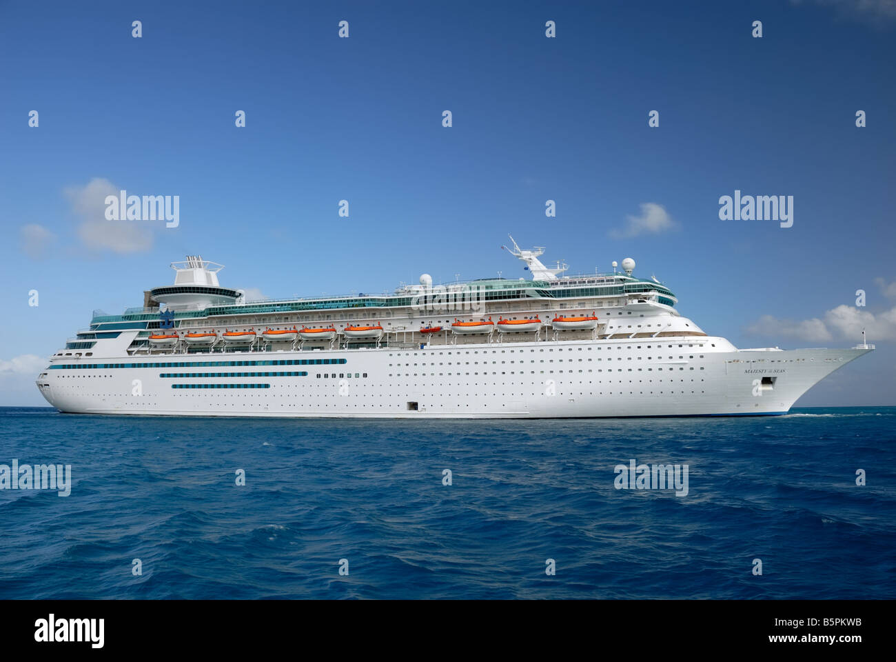 Majesty of the Seas is a Sovereign Class cruise ship owned and operated by Royal Caribbean International. Stock Photo