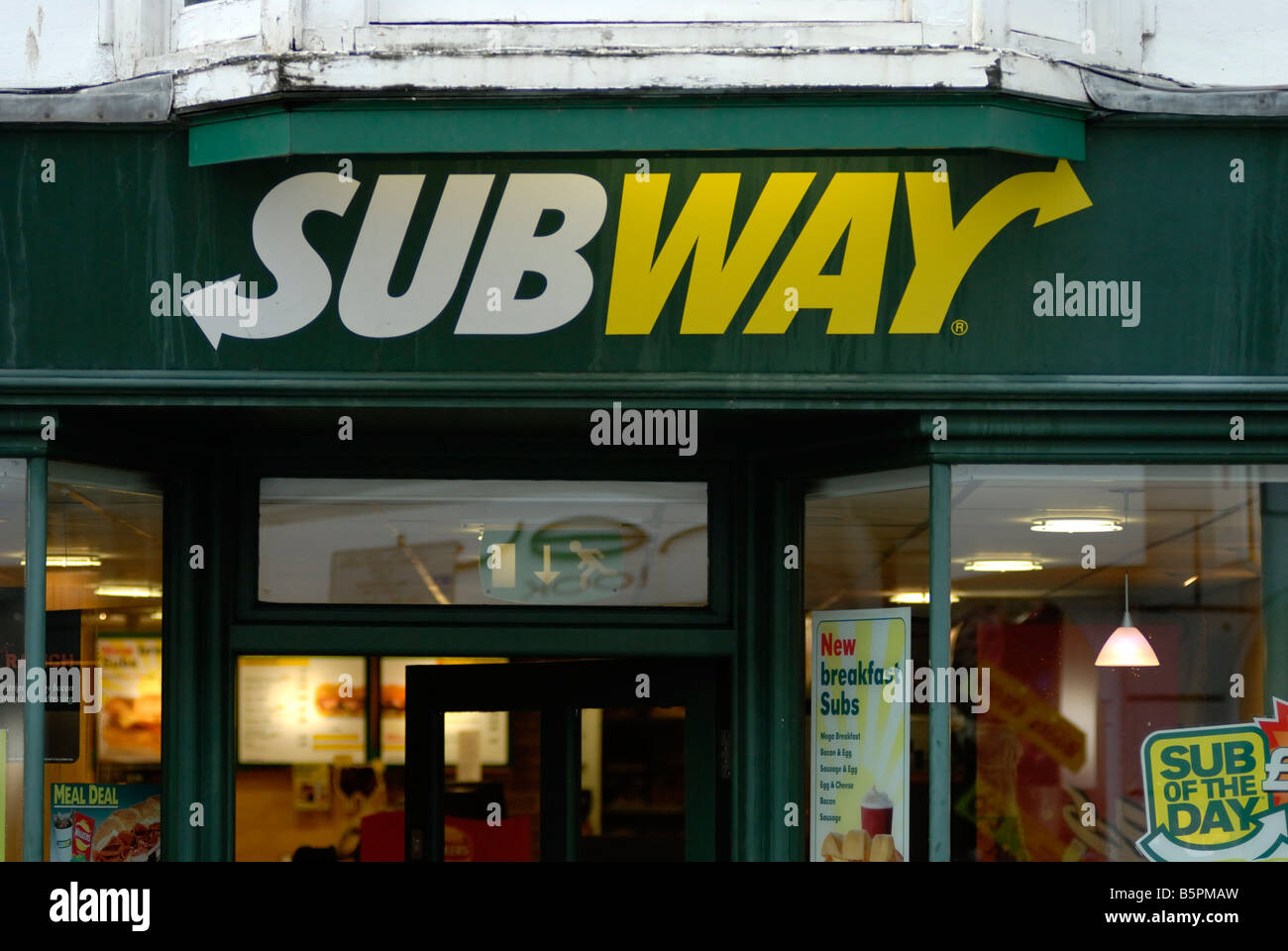 Subway fast food restaurant, Aberystwyth Stock Photo