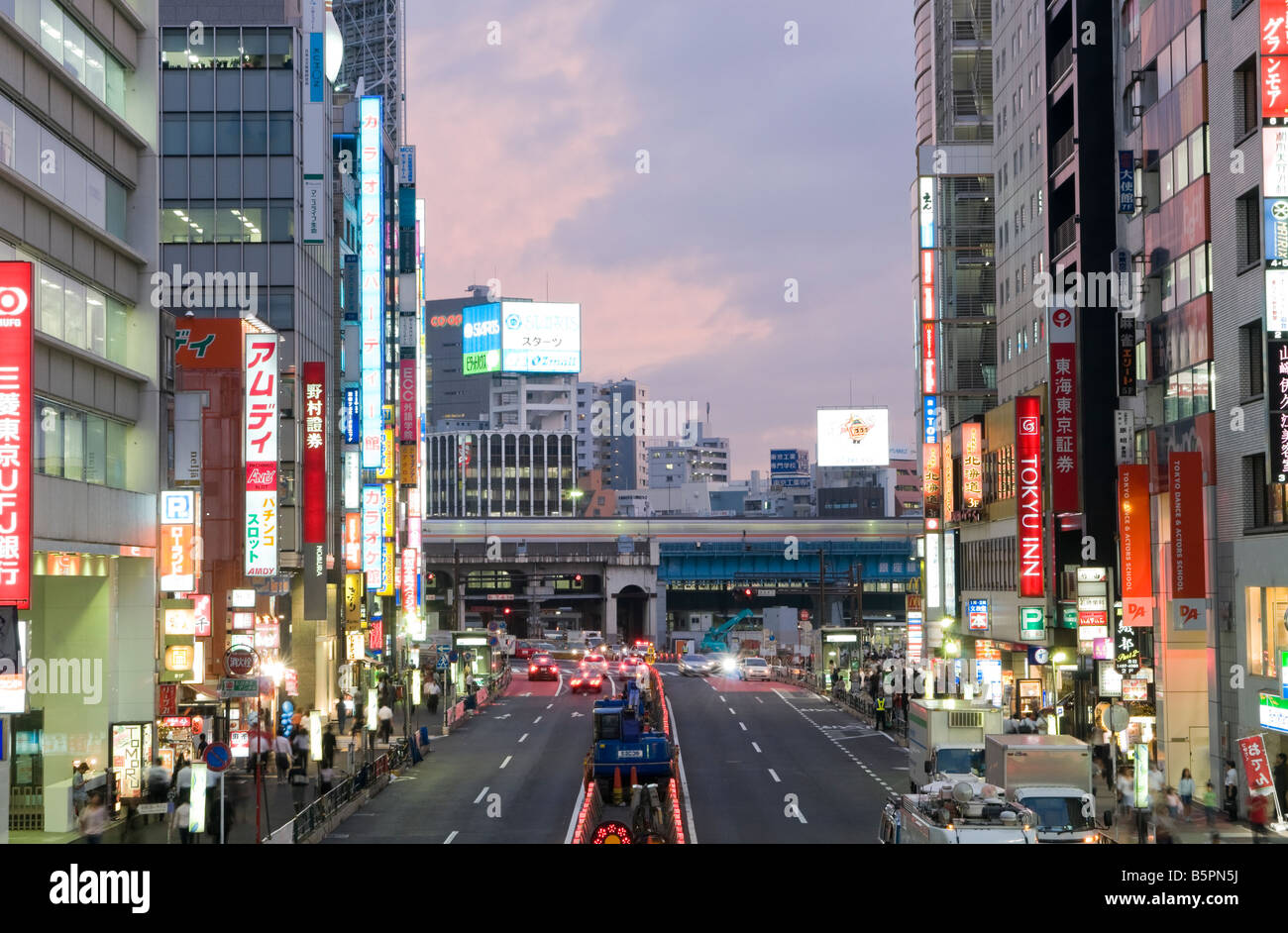 Street in Shibuya, Tokyo Stock Photo