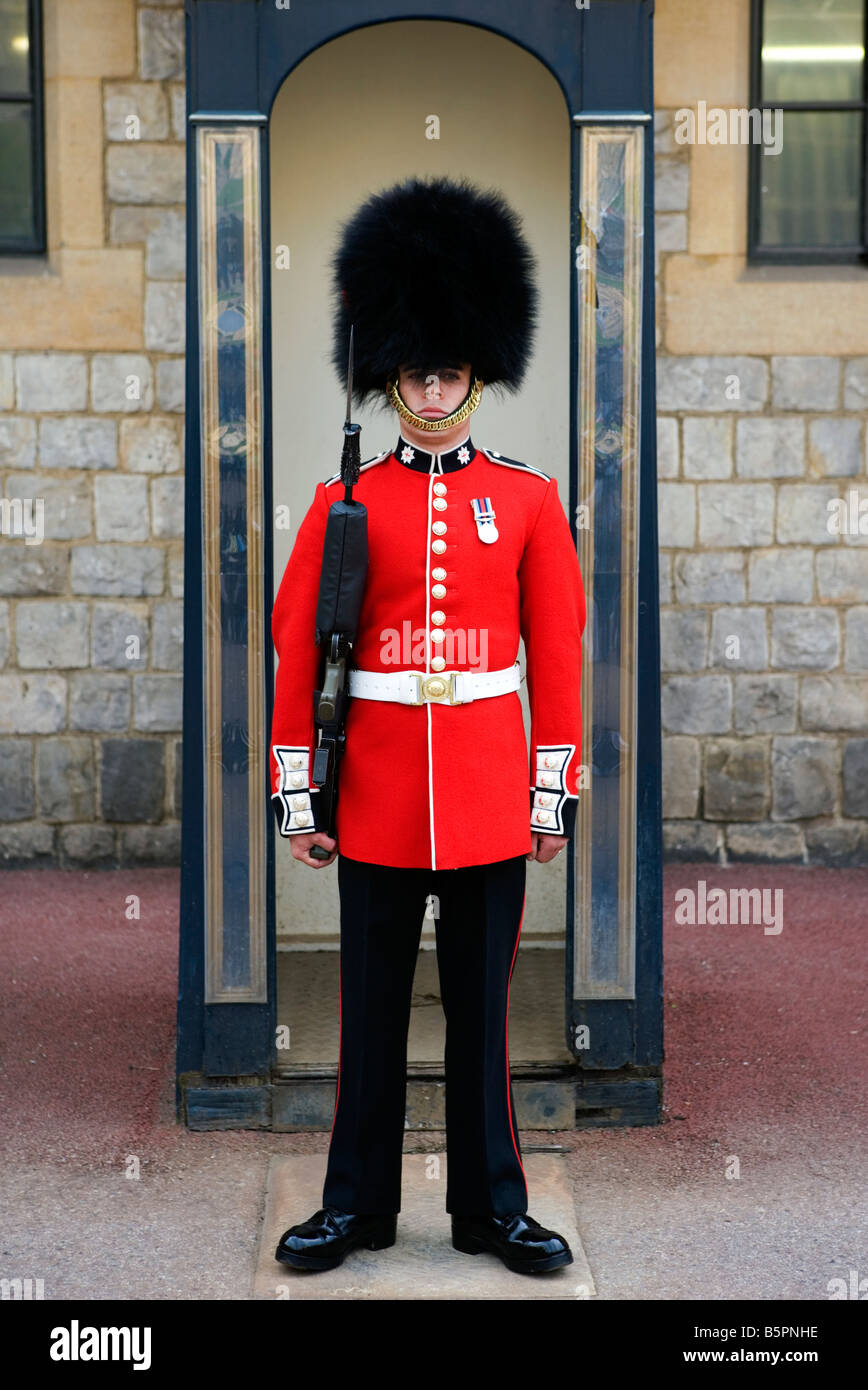 Queens Guard at Windsor Castle, United Kingdom Stock Photo