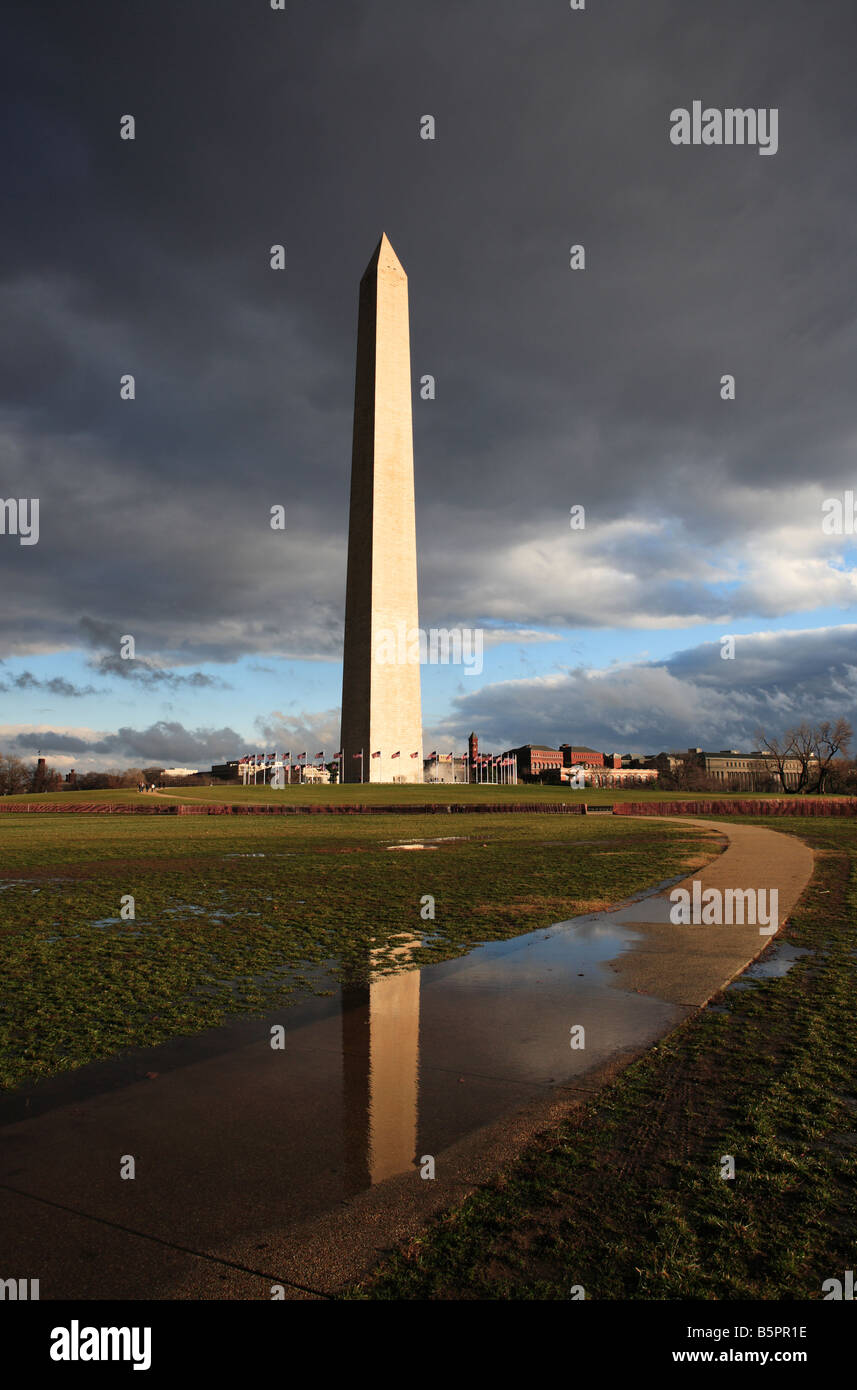 Washington Monument and Clearing Storm Stock Photo Alamy