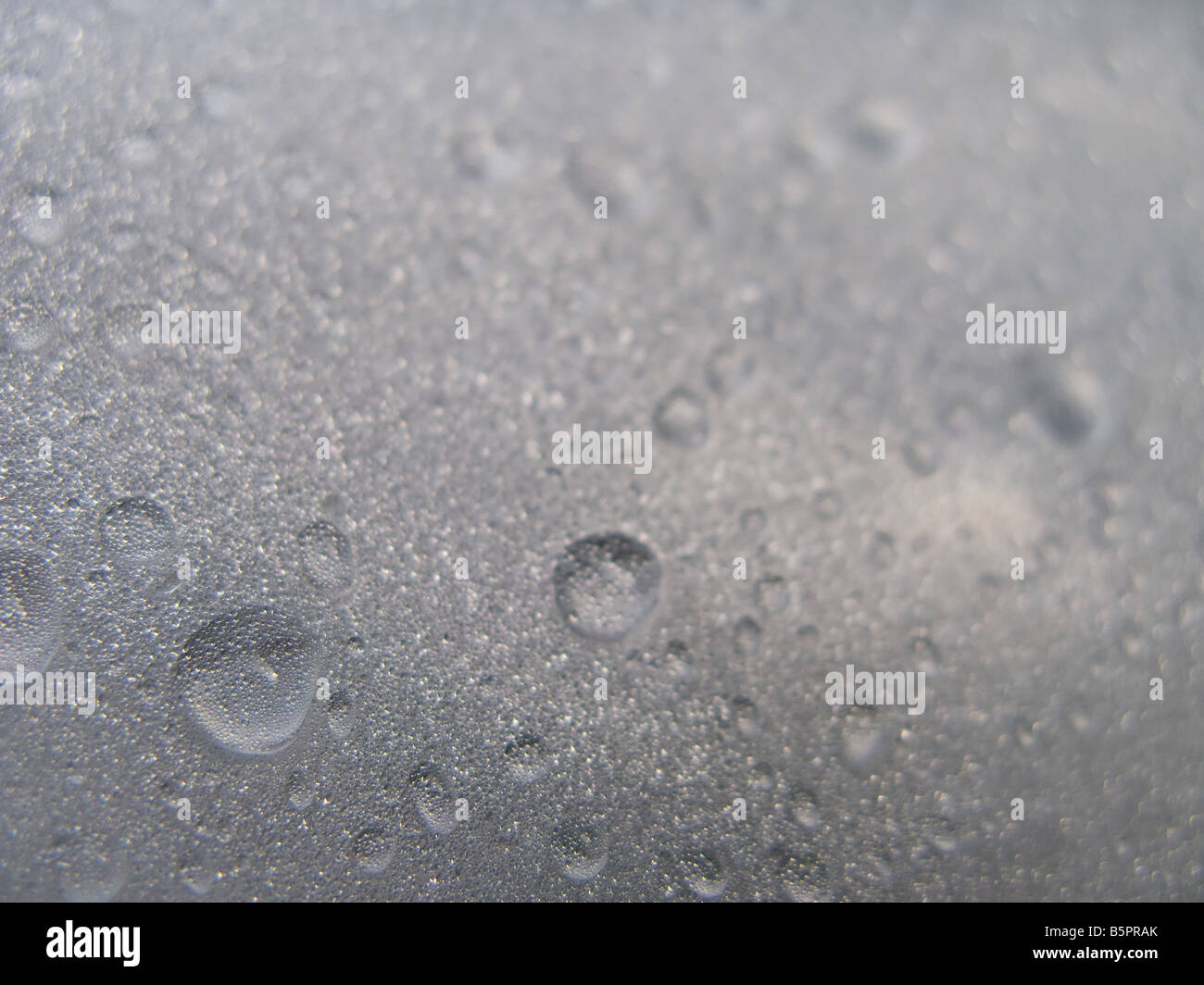 Blue water droplets in a glass surface background Stock Photo - Alamy