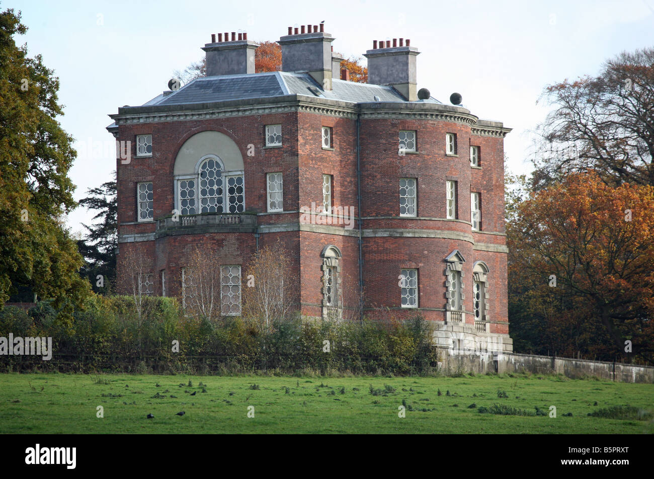 Barlaston Hall, an English Palladian country house in the village of