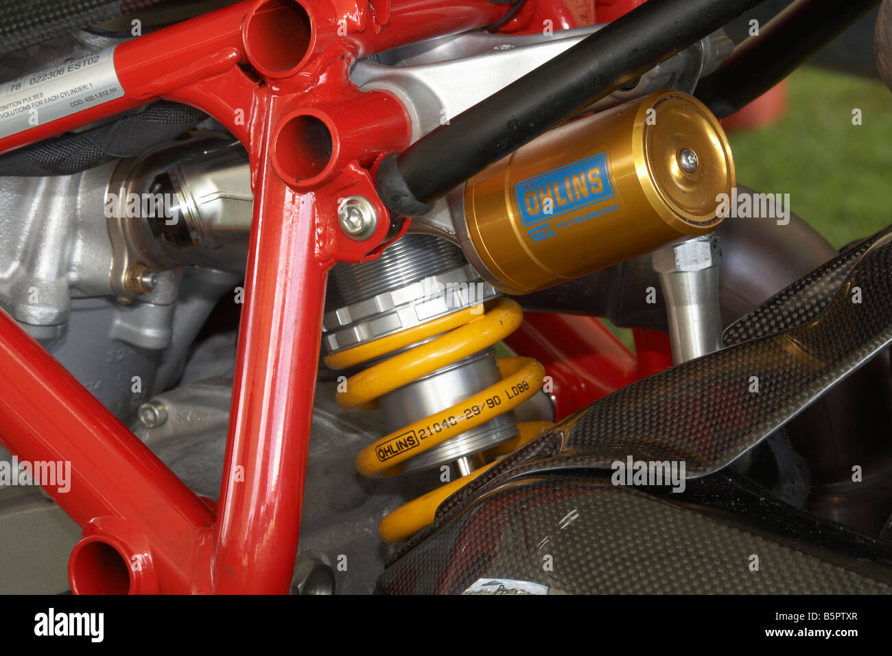 Study of a Rear Ohlins shock absorber on a late model Ducati 1098R