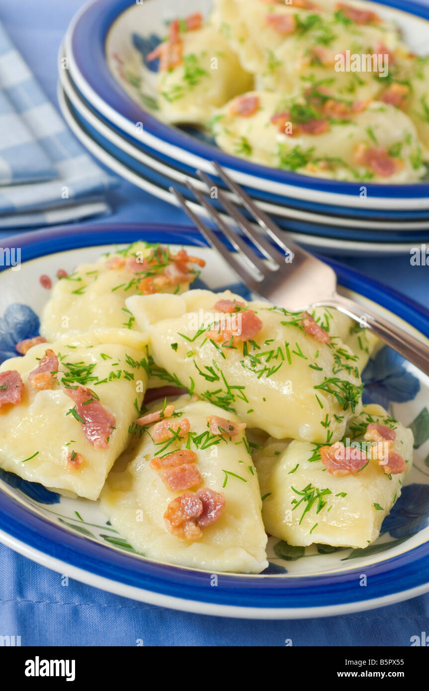 Pierogi dumplings traditional polish food hires stock photography and