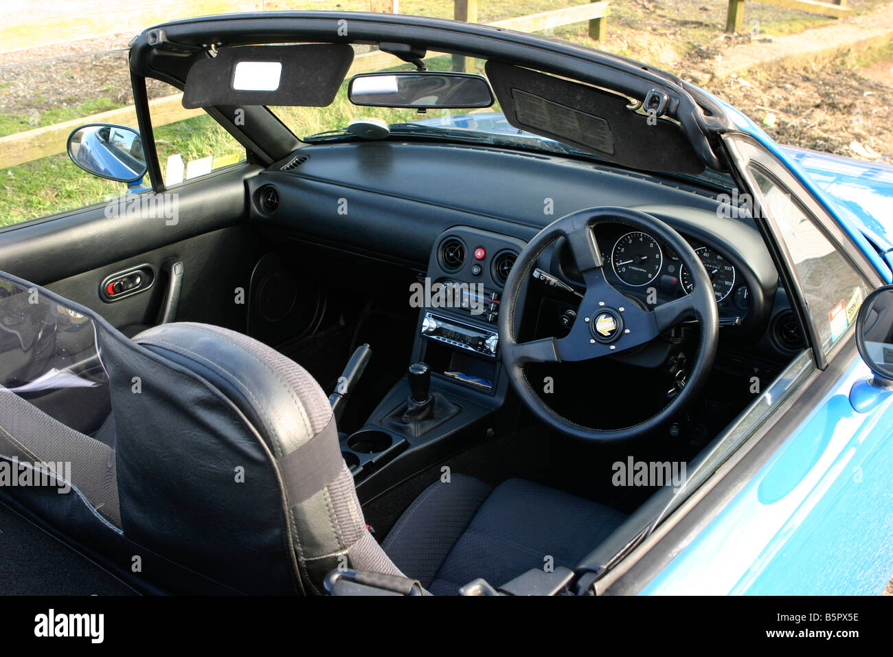 Mazda Mx5 Mk1 2 Seater Sports Car Close Up Of Black