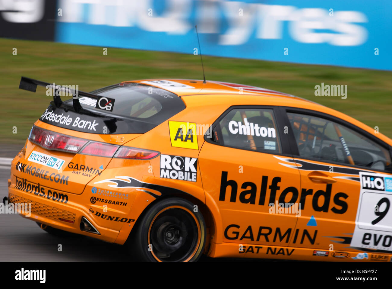 Honda Civic Touring Car. British Touring Car Championship. Tom Chilton Stock Photo Alamy
