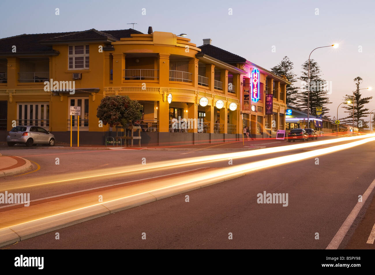 The Cottesloe Beach Hotel on dusk, Perth, Western Australia Stock Photo