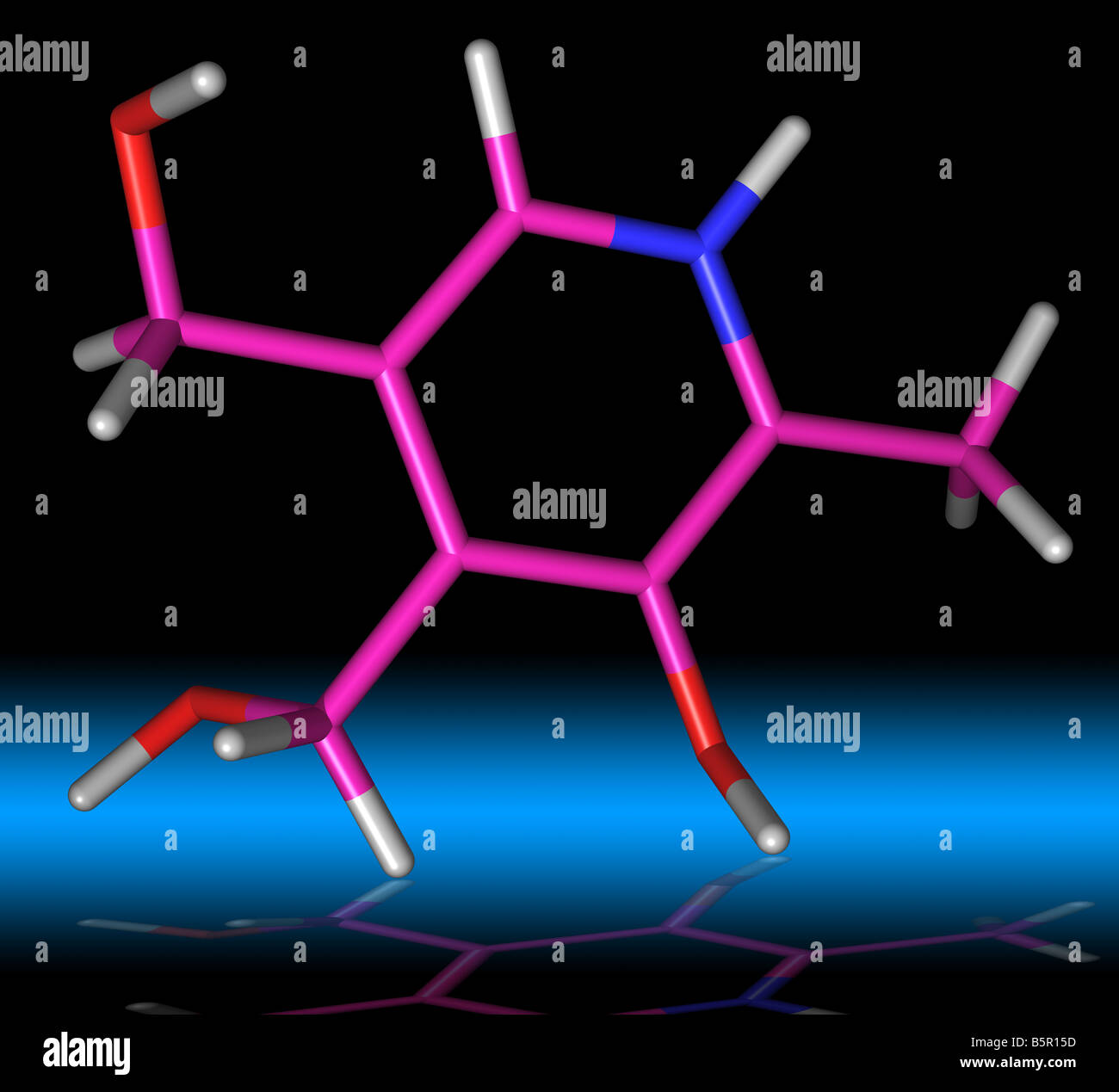 Pyridoxine Vitamin B6 Molecule Stock Photo - Alamy