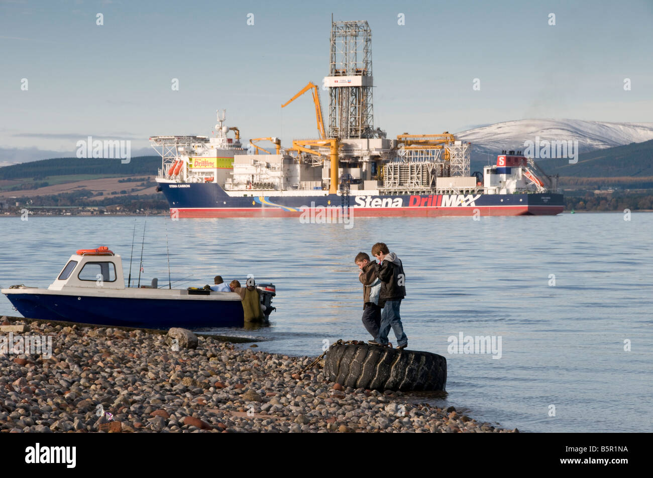 Stena Carron Drill Ship in Cromarty Firth Stock Photo