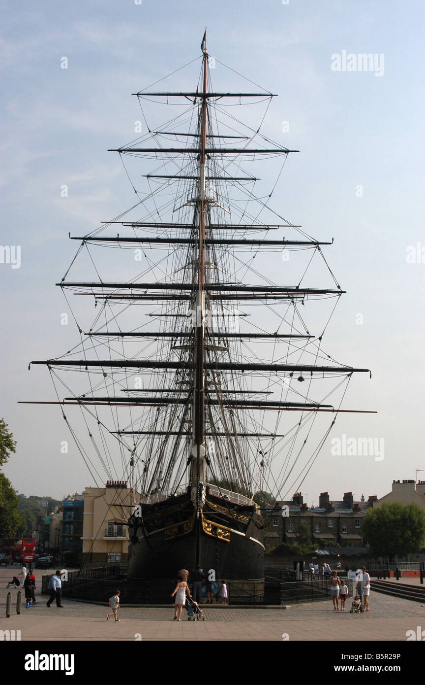 The Cutty Sark Tall Ship At Greenwich Dry Dock Before Fire Stock Photo Alamy