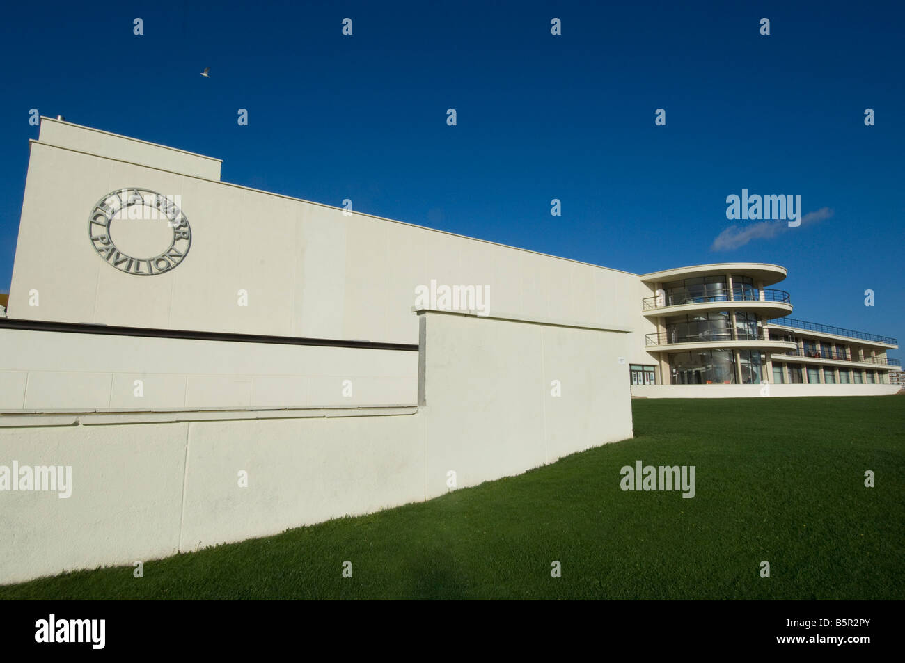 The Art Deco De La Warr Pavilion on the seafront at Bexhill on Sea East Sussex Stock Photo