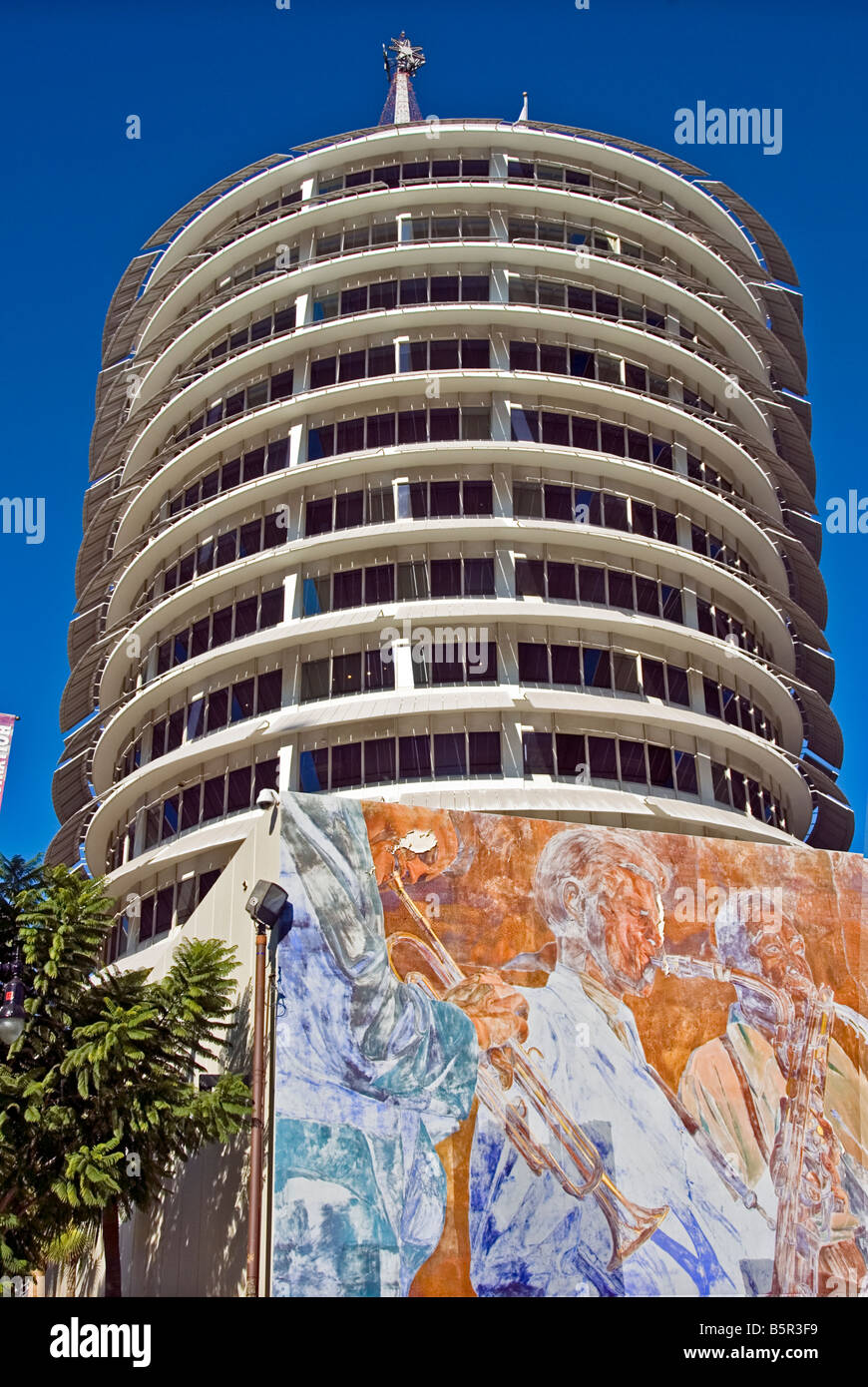 Capitol Records major United States based record label, owned by EMI  Hollywood, Los Angeles CA California headquarters building Stock Photo