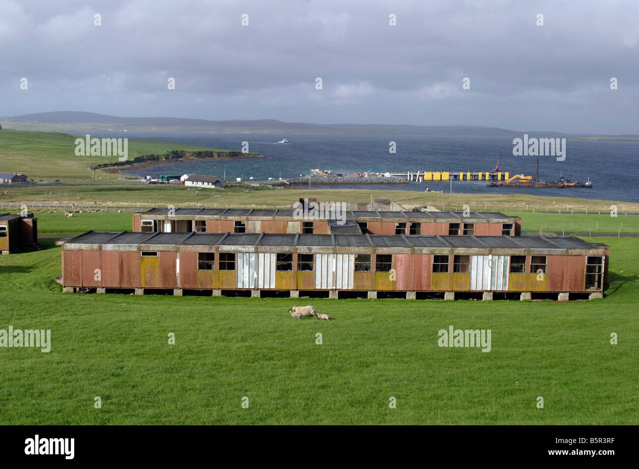 disused construction workers near Sullom Voe Shetland