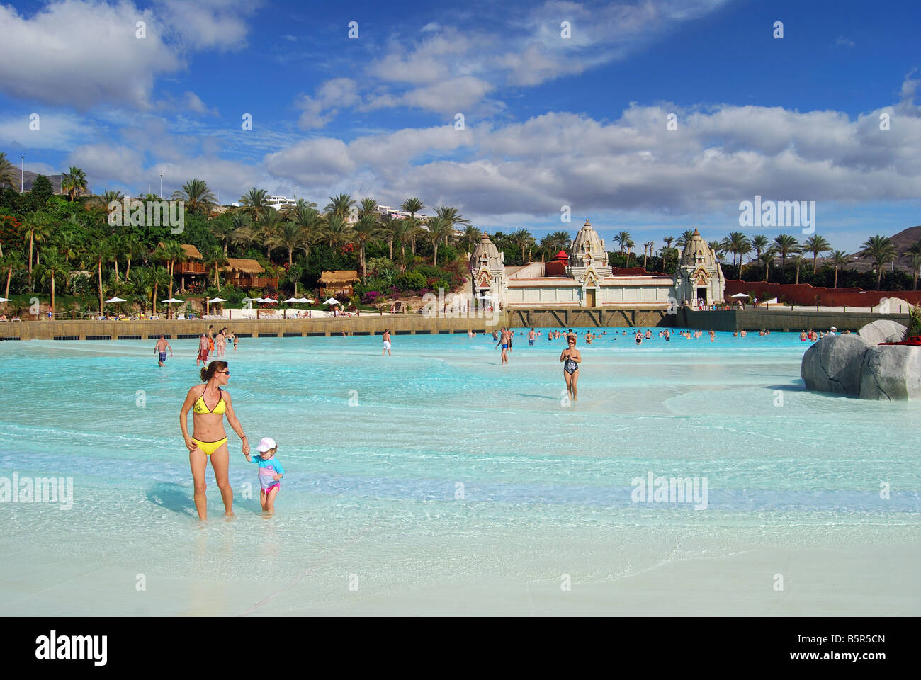 Wave Palace, Siam Park Water Kingdom Theme Park, Costa Adeje, Tenerife, Canary Islands, Spain Stock Photo